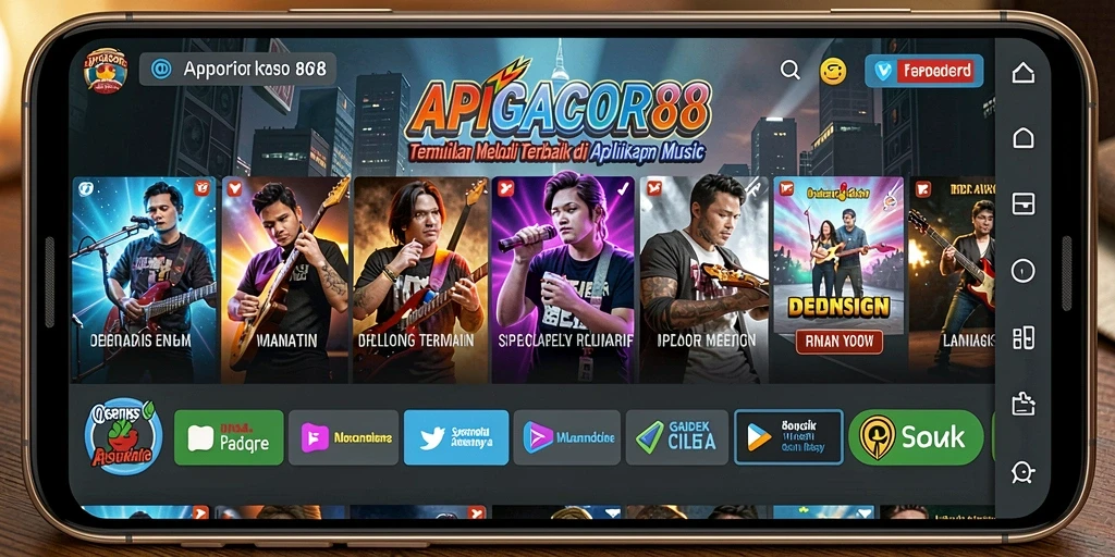 Screenshot gameplay APIGACOR88 saat menikmati musik favorit.