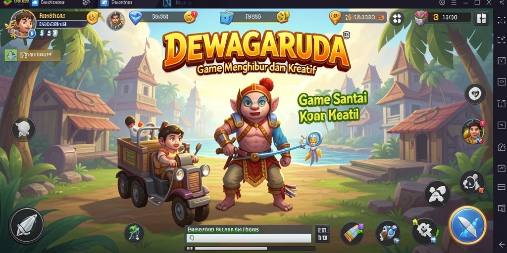 Gameplay menarik dan penuh warna di DEWAGARUDA.