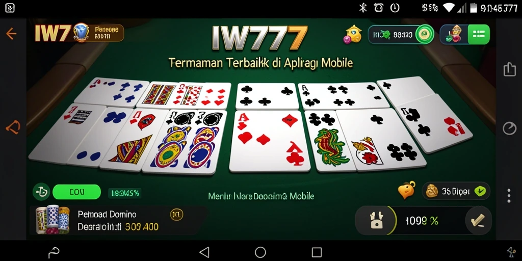Tampilan gameplay IW777 yang menampilkan permainan domino yang seru.