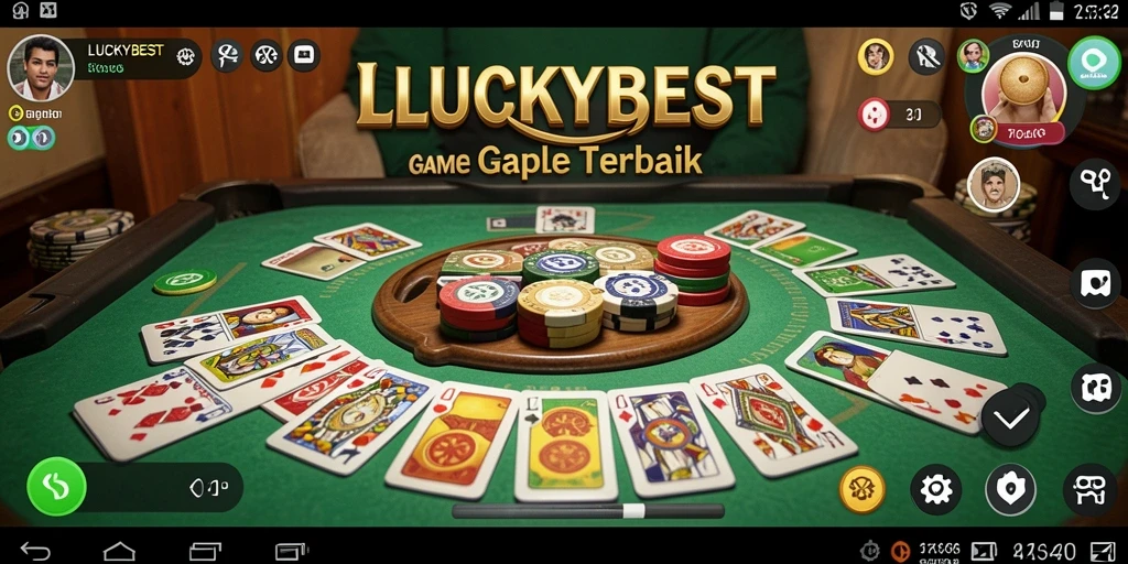 Tampilan menarik dari gameplay Gaple di LUCKYBEST.