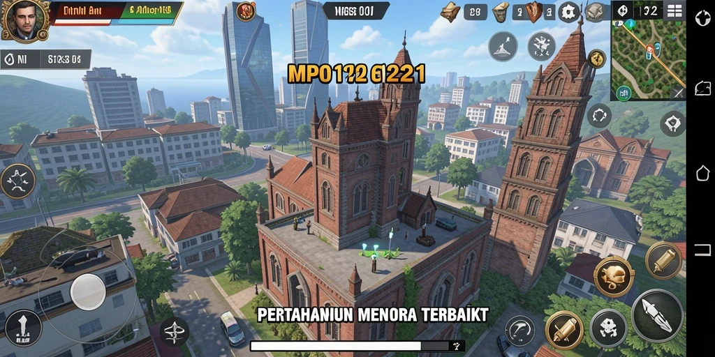 Tampilan aksi seru dalam gameplay Tower Defense MPO1221.