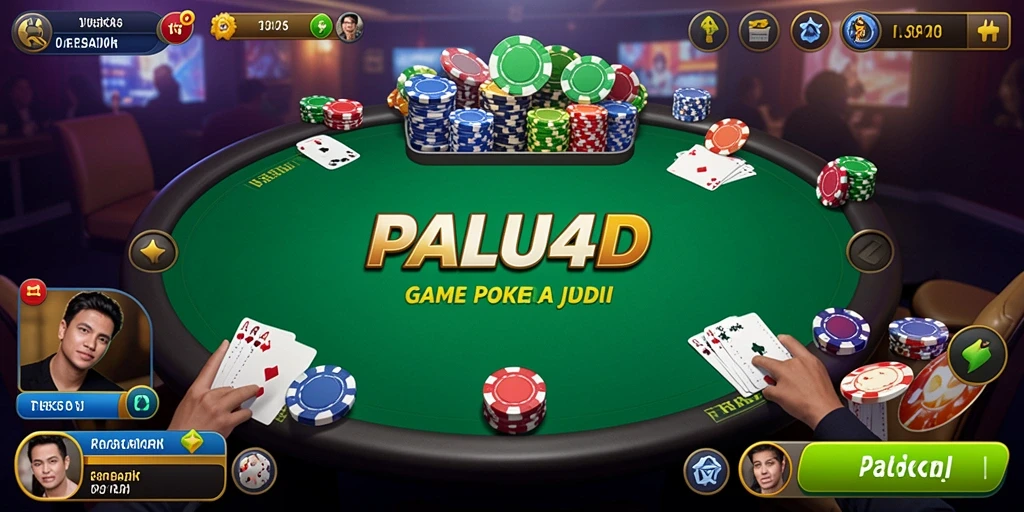 Tampilan menarik dari gameplay Poker di PALU4D.
