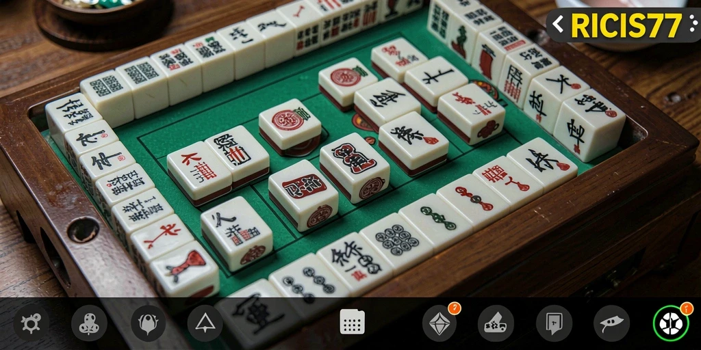 Tampilan gameplay RICIS77 yang menarik dan penuh strategi Mahjong.