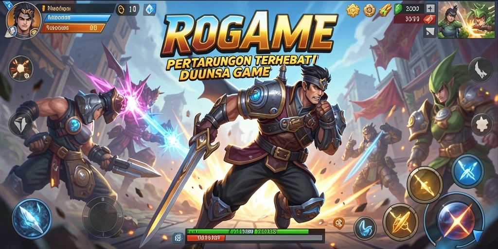 Tampilan epic dari pertarungan karakter dalam RPGAME.