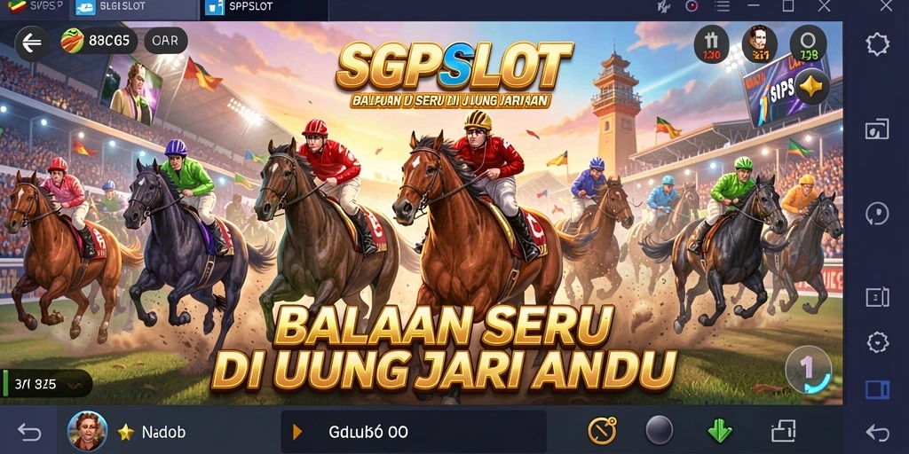 Screenshot gameplay SGPSLOT menampilkan balapan yang mendebarkan dan grafik yang menakjubkan.