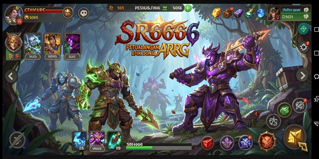 Screenshot SR6666 menampilkan aksi pertarungan epik dalam gameplay ARPG.